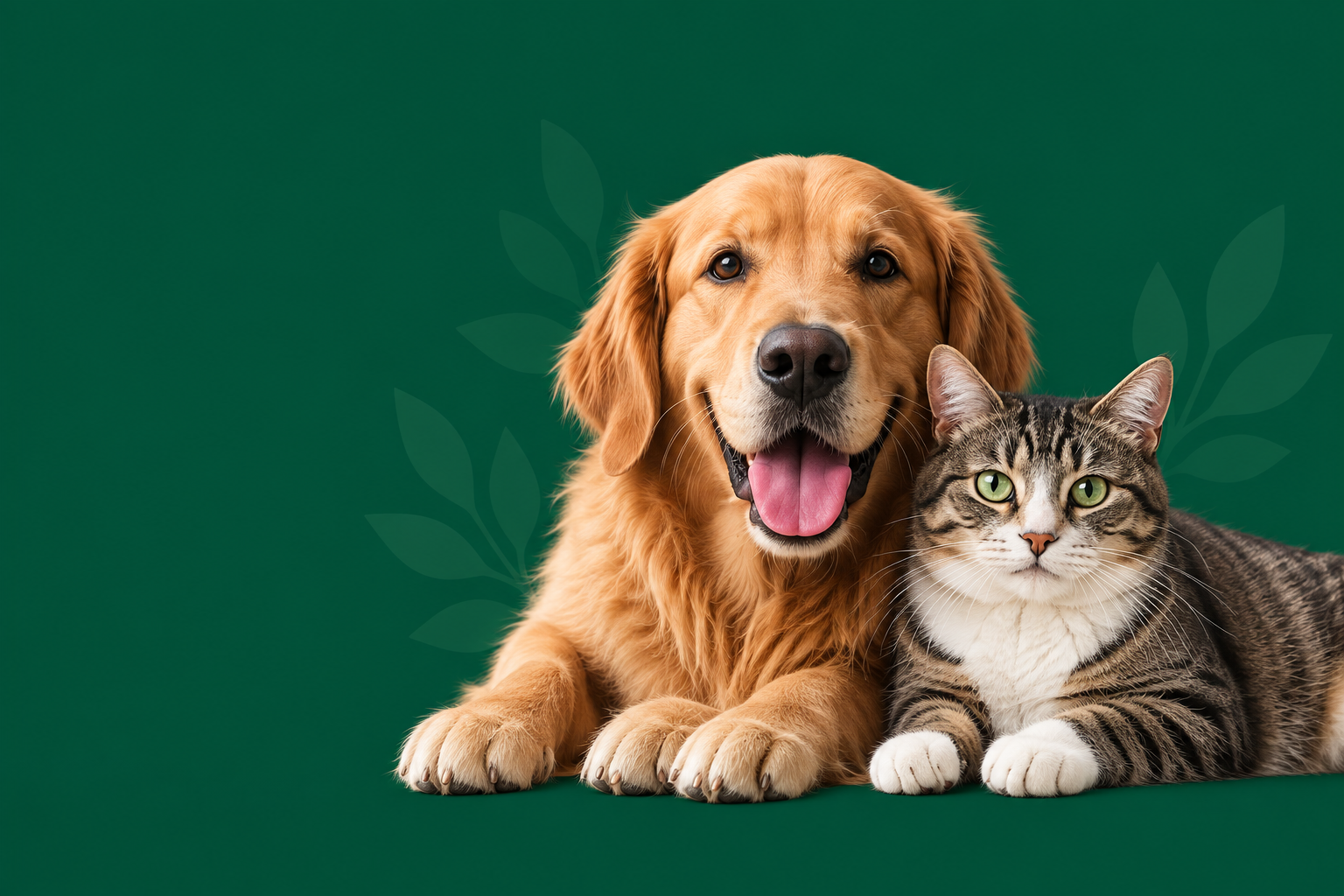 Un perro y un gato juntos